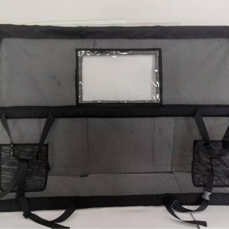 Grille de séparation pour chiens pour SUV et berlines, filet de sécurité pour le siège passager avant avec fenêtre transparente, séparateur pour la banquette arrière en voyage, 1270 × 1070 × 81,5 mm, (1/2)