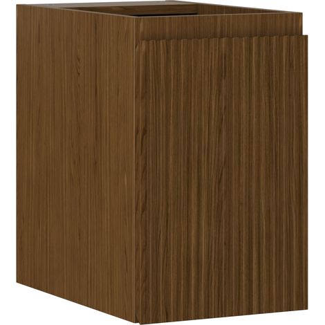 Mexen Rivel Badezimmerschrank unter Waschbecken 30 cm, 1 Tür, geriffelt, Nuss - 91A21-03047-1-BF86 (1/5)