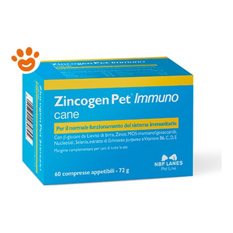 NBF Lanes Dog Zincogen Pet Immuno - NBF Lanes Dog Zincogen Pet Immuno - Confezione da 60 Compresse
