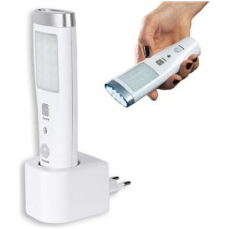 Lampe Torche a Detecteur de Mouvement - Angle Detection 60 - 15 LED - Rechargeable - 2 Modes d'eclairage - Batterie 3,7 V - 15 CM - Blanc (1/5)