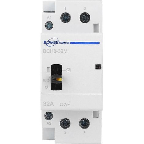 2P32A Haushalts-Wechselstromschütz mit manueller Steuerfunktion für Gebäudeelektrik 230V (1NO1NC) (1/4)