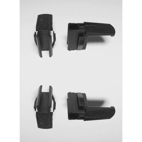 – Lot de 4 clips de pied de meuble en plastique noir – Pour plinthes 18-19mm – Montage facile en cuisine et salle de bain – Finition décorative (1/2)