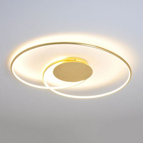 [GEBRAUCHT] Lindby Led Deckenleuchte Joline Deckenlampe Led Lampe ø 74 Cm Goldfarben Metall  B-Ware