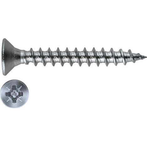 Tirafondo DIN 7505-A cabeza avellanada PZ2 zincado CR-3 4,5 mm x 30 mm