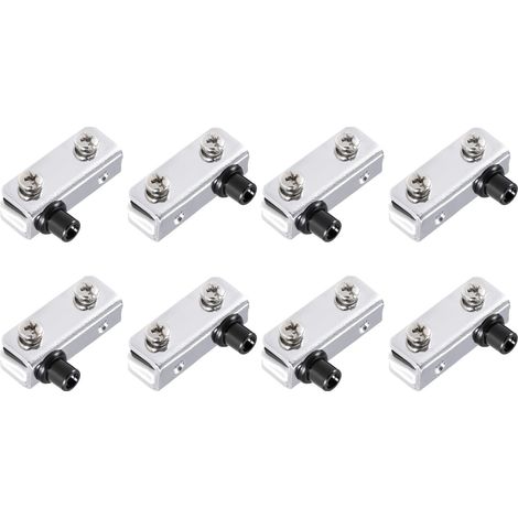 8Pcs Verre Porte Pivot Charnière pour 3-5mm Épaisseur Lumineux (1/5)