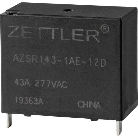 ZETTLER ELECTRONICS AZSR143-1AE-12D POWER RELÈ 12 V/DC 50 A 1 NA 1 PZ. (1/2)