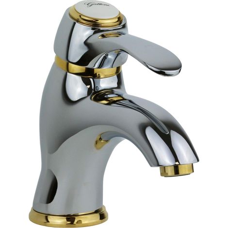 Mitigeur lavabo couleur chrome-or avec vidage 1"1/4 Gattoni Antigua 3441/34CD chromè-or - Vidage automatique 1"1/4 (1/2)