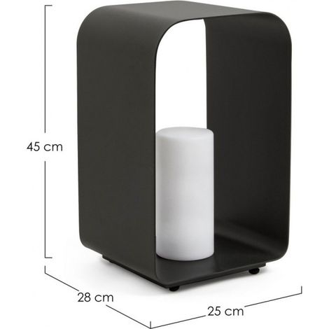 Lampada ridley antrac a led in alluminio per uso interno ed esterno -Medio / Antracite (1/5)