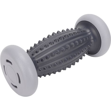 Rouleau de massage ergonomique pour pieds, nuque et poignets en ABS durable, couleur gris noir. (1/5)