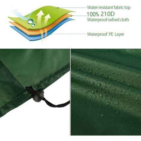 Bâche bac à Sable 150x150 cm Housse Protection Étanche UV Protection 70% pour bac à Sable Oxford avec Cordon de Serrage, Vert (150x150 cm)
