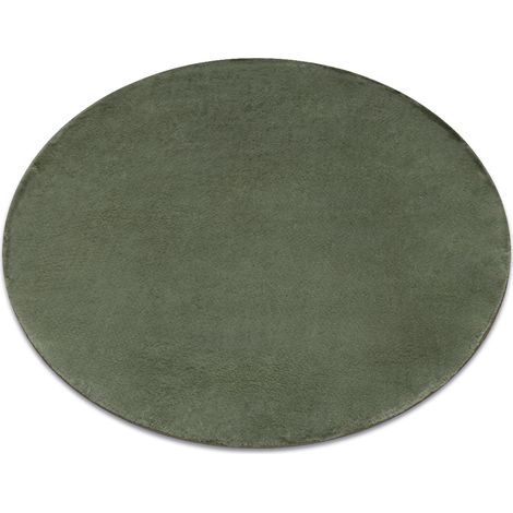 Moderner Waschteppich POSH Kreis Shaggy, plüschig, dick Antirutsch grün green rund 80 cm