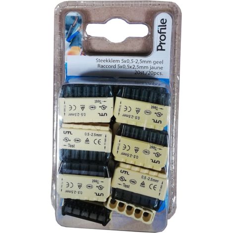 RACCORD RAPIDE 5X2.5MM JAUNE X20 PROFILE 545820219