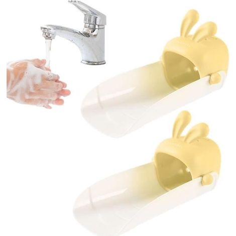 Wasserhahnverlängerung, 2-teiliges Silikon-Wasserhahnverlängerungsset mit Cartoon-Motiven, Wasserhahnabdeckung mit Cartoon-Motiv, Handverlängerung (1/4)