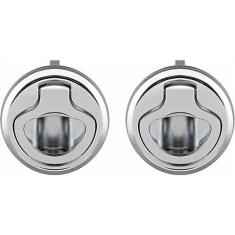 Serbia – Loquet de trappe affleurant en alliage de zinc – Résistant à la corrosion – Pour portes et tiroirs 1-10 mm – Applications bateau et camping-car (1/4)