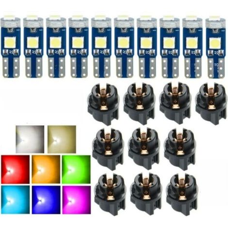 Ampoule LED T5 5050 SMD 12 V – Bleue – Pour tableau de bord, compteur ou éclairage auto – Facile à installer (1/5)