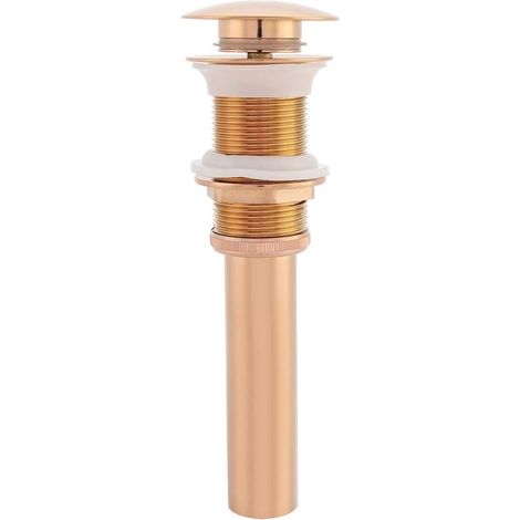 G1-1/4 "Bonde de Vidage Assemblage de Drain Escamotable en Laiton Évier de Vidange Bouchon de Vidange Robinet de Salle de Bain Drain sans Trop-Plein (Rose Gold) (1/5)