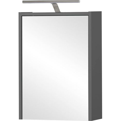 Schildmeyer Carlos - Armadietto a specchio, materiale a base di legno, 43,5 cm, antracite (1/3)