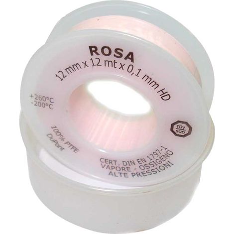 NASTRO TEFLON PER VAPORE E ALTE TEMPERATURE H.19 x 0,1 mm - 12 mt