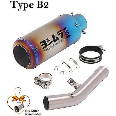 Système d'échappement pour moto Suzuki GSF650 GSF1250 GSX650F GSF 650 1250 GSX 650F 2007 - 2018 : silencieux DB Killer, tuyau d'échappement (type B2) (1/5)