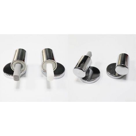 Set di 4 kit di ricambio per sedili WC, compatibili con modelli tradizionali e moderni, con chiusura ammortizzata, cerniere a sgancio rapido e cerniere di fissaggio superiori. (1/5)