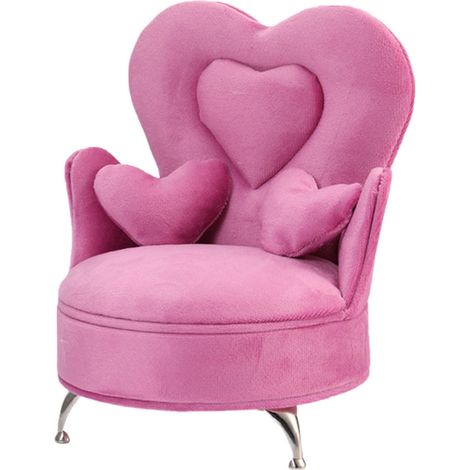 Boîte À Bijoux En Peluche - Forme De Canapé Double - Style Meubles Européens Miniatures - Pour Rangement Et Présentation De Bijoux - 1 Pièce (1/5)