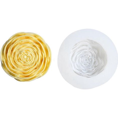 Moule en silicone en forme de fleur pour la fabrication de bougies, de savons et de résine. Moule à pivoine fait main. (1/5)
