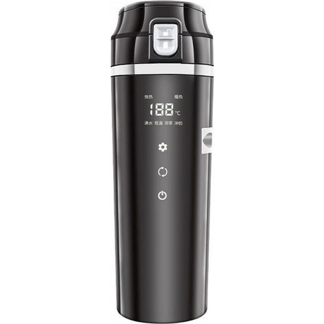 Auto-Wärmeflasche – 500 ml – Edelstahl 304 – Digitale Temperaturanzeige – 12-V-Netzteil (1/5)
