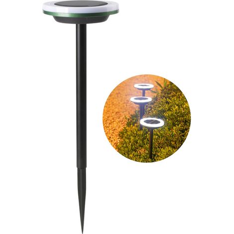 12 LED Solarbetriebene, drehbare Bodenleuchte, stilvolle Gartendekorationslampe für Garten, Terrasse und Park