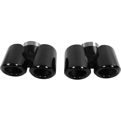 Embout d'échappement quadruple en acier inoxydable et fibre de carbone, remplacement pour Land Rover Defender 90/110 L663 3.0T 2020 et plus, finition double sortie (1/5)
