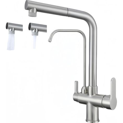 Robinet De Cuisine À 3 Voies Avec Douchette Extractible (1/5)