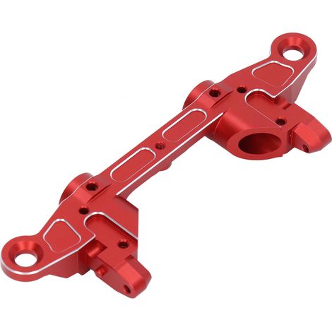 Support de pare-chocs arrière en alliage d'aluminium pour voiture RC 1/6 Axial SCX6 (pièces de rechange pour crawler RC 1/6, rouge) (1/5)