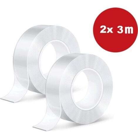 Nano Tape - Work - 2 x 3 meters long - 3 cm wide - Extra strong double-sided tape - Waterproof - Reusable