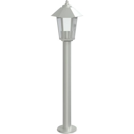 vidaXL Außenlampadaire Silber 80 cm Edelstahl