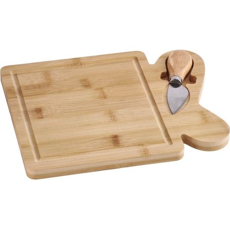 Regalo Italiano Tagliere Formaggio con Coltello 25 x 20 Cm