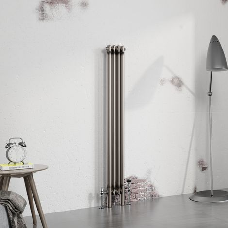 Warmehaus Traditional Radiator Raw Metal 1500x200mm Double Column (1/5)