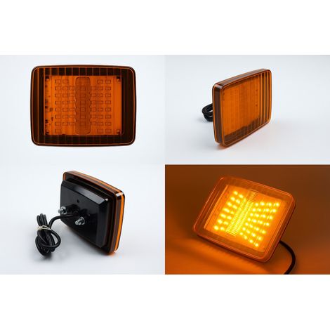 Feu de gabarit LED orange, 70 diodes, 12–24 V