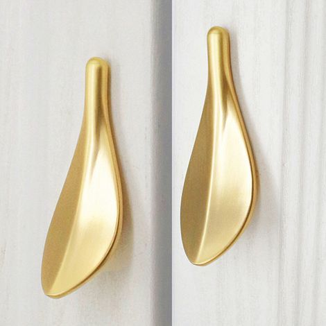 Set mit 2 Möbelgriffen aus Zinklegierung, Küchenschrankgriff, goldener Möbelknopf, Küchenschubladengriff, Wohnaccessoire, mit Mittelloch (1/4)
