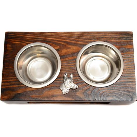 Pharaonenhund, Malteser Windhund - Holzständer mit Hundenäpfen, Stahl-Hundenäpfe, Geschenk zur Adoption eines Hundes von Art-Dog (1/5)