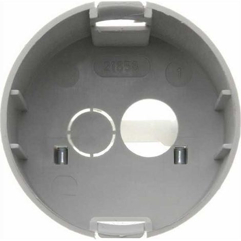 Custodia da incasso circolare per protezione presa 250V IP30 grigia (1/2)
