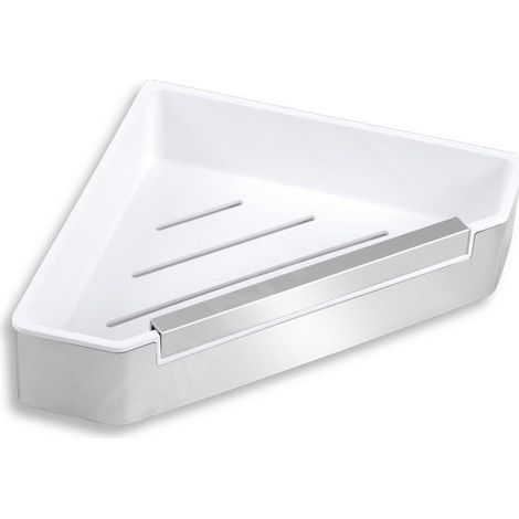Novaservis Titania Yacore - Tablette de douche avec raclette pour cabine de douche, blanc/inox 65578,4 (1/2)