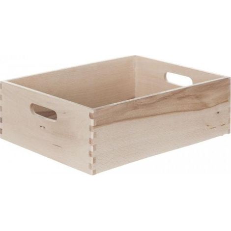 Kesper Boîte de rangement bois clair rectangulaire