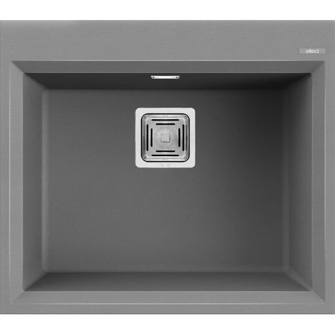 Lavello Elleci Incasso 1 vasca 57x50 Karisma 105 Metaltek Grigio Titanium LMK10573 (1/2)