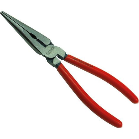 Pince à becs demi-ronds – Acier Chrome Vanadium forgé – Coupe-fil intégré – Poignées PVC fines – MOB (1/2)