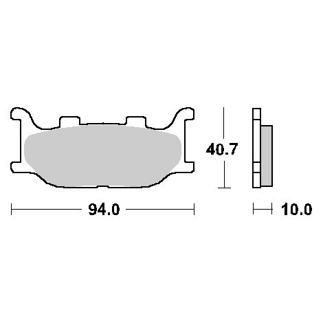 Pastillas de freno SBS KH199 Street Standard Cerámica Negra