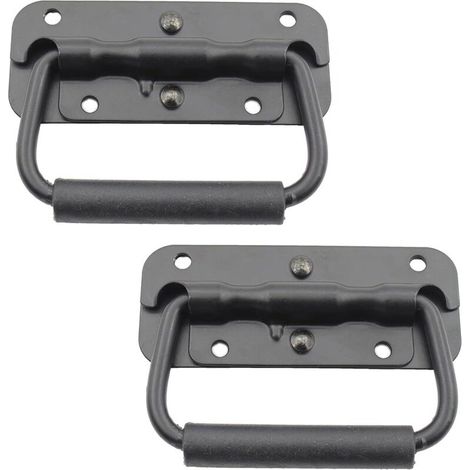 Zwei Sätze federbelasteter Griffe, oberflächenmontierter Gummigriff, handgefertigter Gepäckgriff, robuste Gepäckbeschläge, 2 mm dick (1/4)