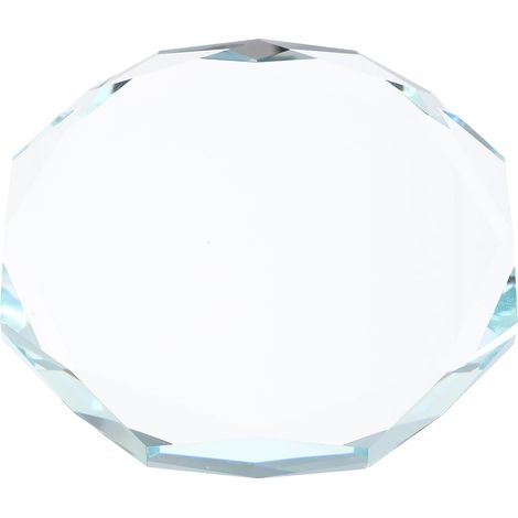 Socle Présentoir en Verre Octogonal à Facettes Diamantées pour Objets Artisanaux et Collections, Base Décorative Polyvalente pour Rangement et Décoration Intérieure (1/5)