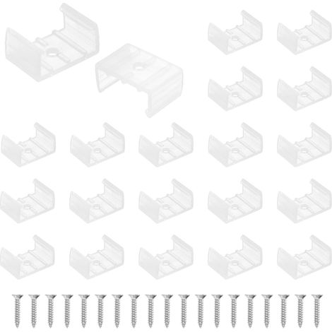 lot de 60 Supports de fixation pour clips de montage LED Neon (1/5)