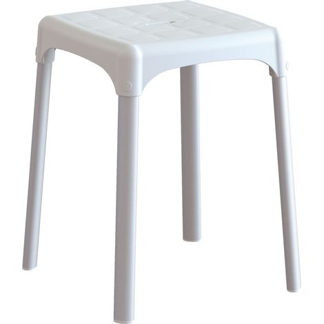 Sgabello bagno per vasca e doccia antiscivolo in alluminio bianco EH-ST-PP-BX