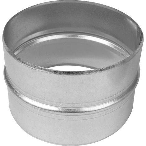 Ventilation Hose Connector 125mm - Galvanised Steel Round for Ventilation Hose, Air Conditioning, Exhaust Pipe - Indoor, Outdoor, Coiled Hose, Hose (1/5)