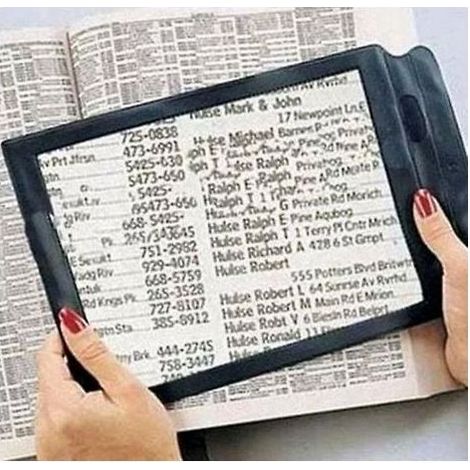 Loupe de lecture pleine page A4 loupe de poche modèle âgé HD bureau PVC grossissement 3 fois-Chrom